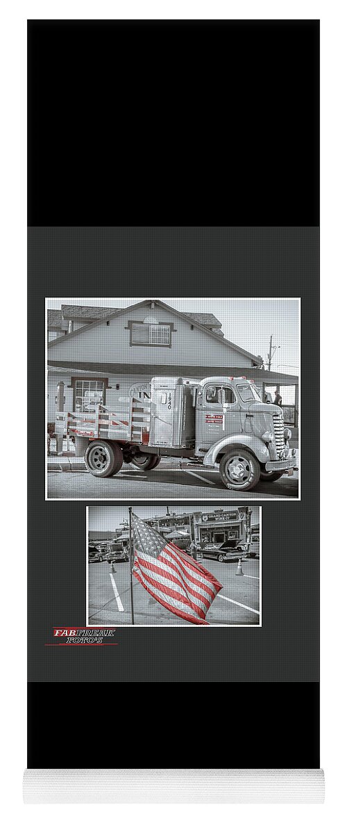 America Yoga Mat featuring the photograph American working truck by Darrell Foster