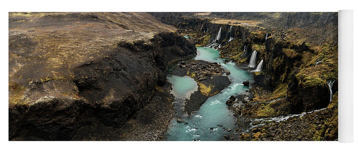 Iceland Yoga Mat featuring the photograph Ancient River by David Lee