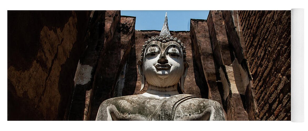 Wat Si Chum Yoga Mat featuring the photograph A Treasure In The Ruins - Sukhothai Kingdom Ruins, Thailand by Earth And Spirit