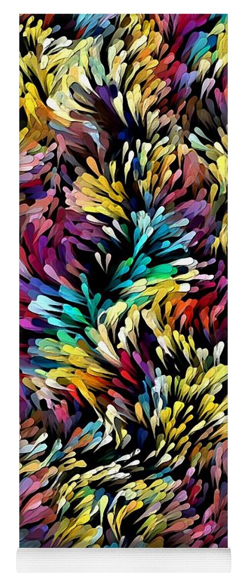 Colorful Yoga Mat featuring the digital art Anemone in Color by David Manlove