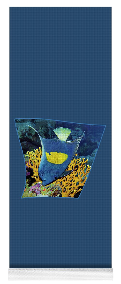 Angelfish Yoga Mat featuring the photograph Angelfish at coralreef - by Ute Niemann