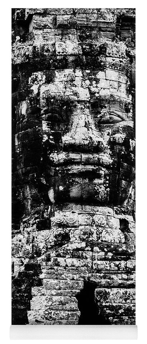 Battambang Yoga Mat featuring the photograph Angkor Thom Gate to Bayon Temple by Arj Munoz