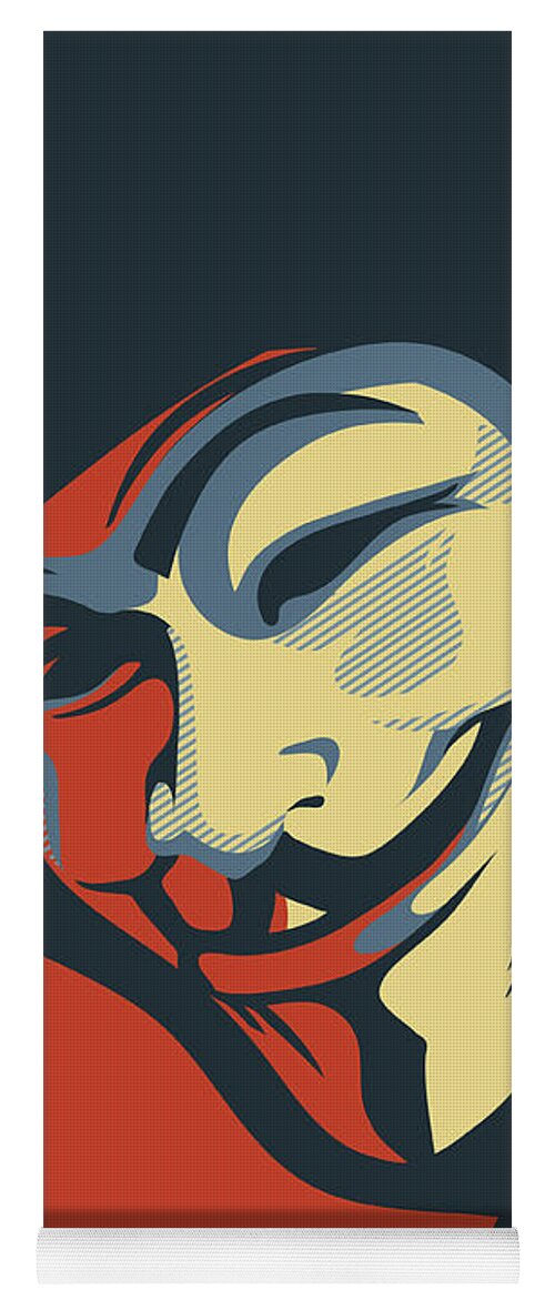 Disobey Yoga Mat featuring the painting Anonymous Mask Disobey Poster Art by Sassan Filsoof