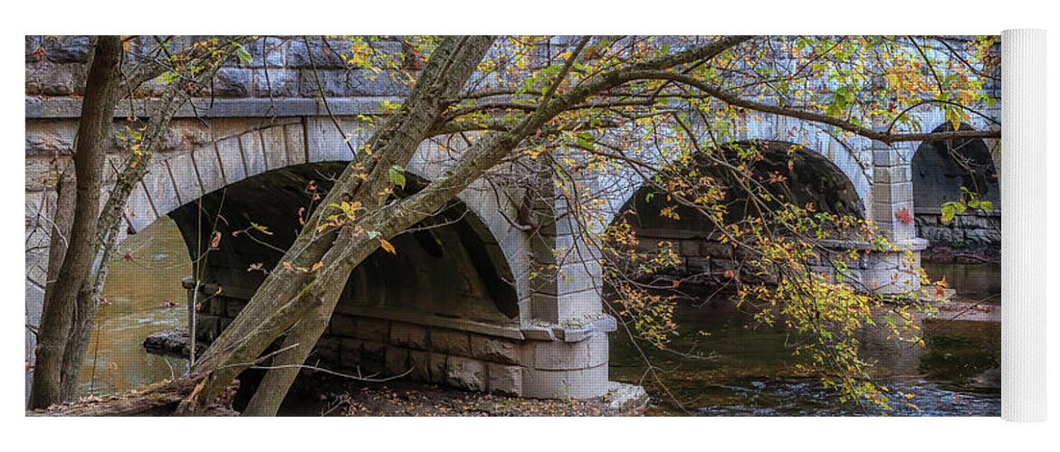 Antietam Creek Aqueduct Yoga Mat featuring the photograph Antietam Creek Aqueduct by Susan Rissi Tregoning