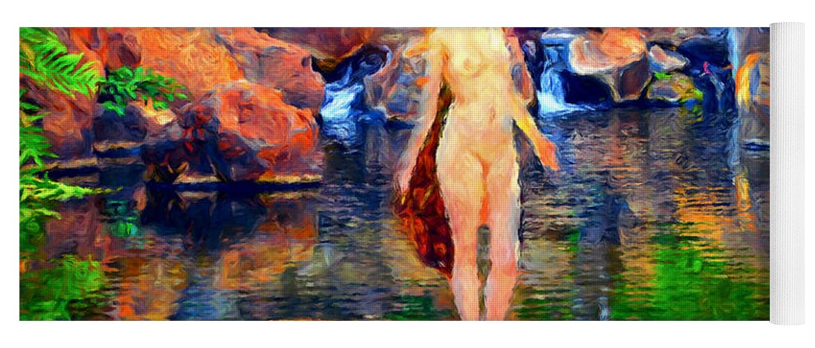 Landscape Yoga Mat featuring the painting Aphrodite by Trask Ferrero