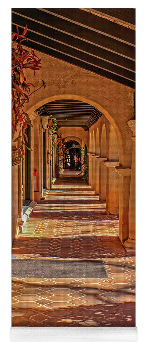 Tlaquepaque Yoga Mat featuring the photograph Arches by Al Judge