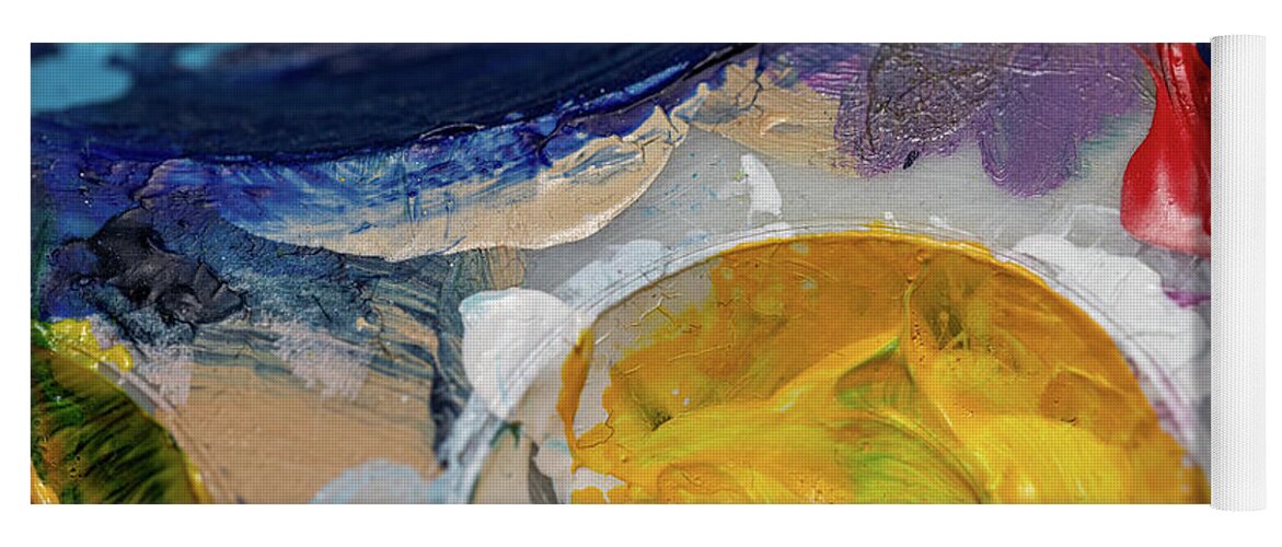 Art Yoga Mat featuring the photograph Art Palette Colorful 2 by Amelia Pearn
