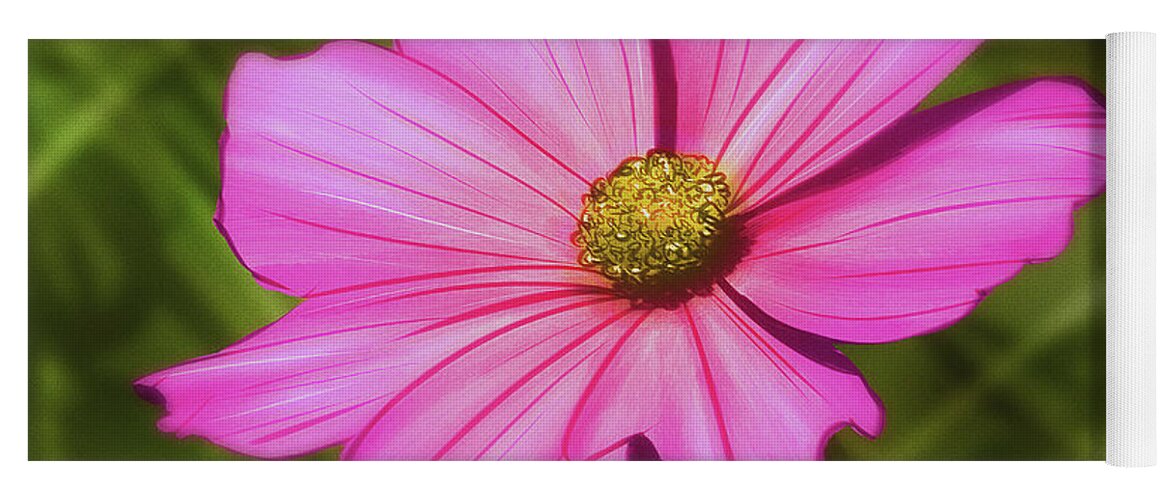 Flowers Yoga Mat featuring the digital art Art - Pink Flower by Matthias Zegveld