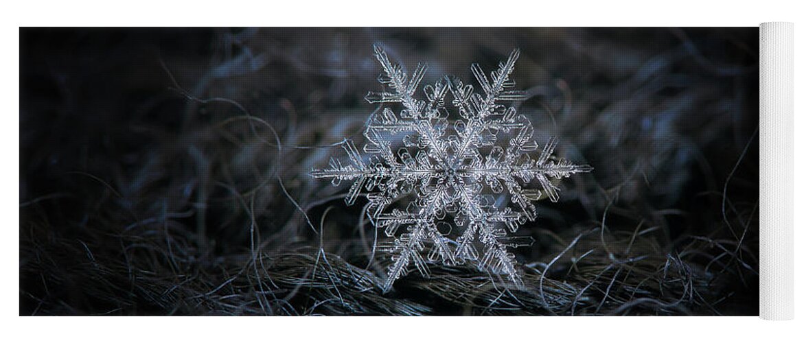 Snowflake Yoga Mat featuring the photograph Real snowflake 2014-12-26_1 by Alexey Kljatov