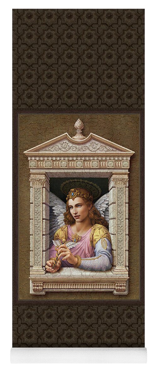 Christian Art Yoga Mat featuring the painting Archangel Raphael 2 by Kurt Wenner