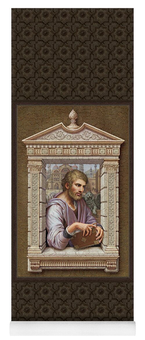 St. Mark Yoga Mat featuring the painting St. Mark 2 by Kurt Wenner