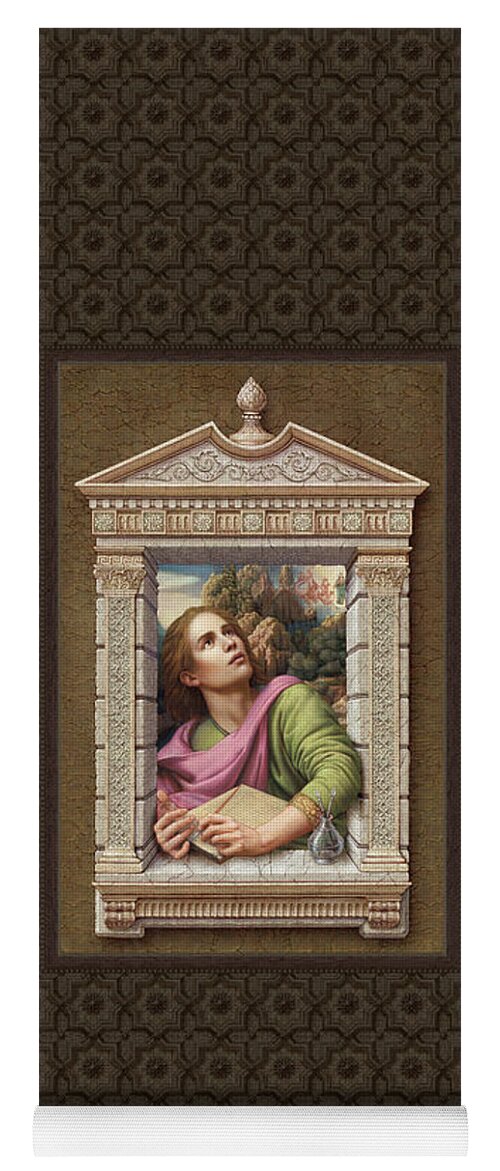 Christian Art Yoga Mat featuring the painting St. John of Patmos 2 by Kurt Wenner