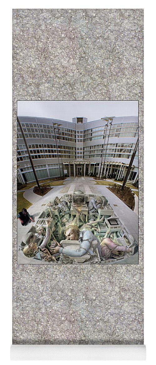 Officestress Yoga Mat featuring the painting Office Stress by Kurt Wenner