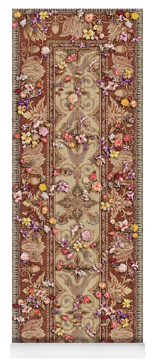 Carpet Yoga Mat featuring the painting Flower Carpet by Kurt Wenner