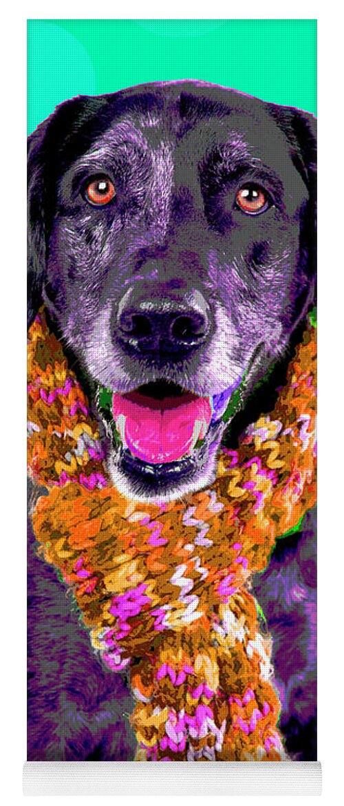Dogs Yoga Mat featuring the photograph PopArt Dapple Lab by Renee Spade Photography