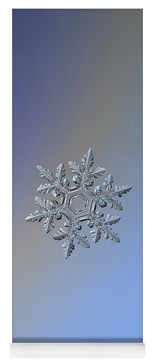 Snowflake Yoga Mat featuring the photograph Real snowflake 2016-01-23_9300-8 by Alexey Kljatov