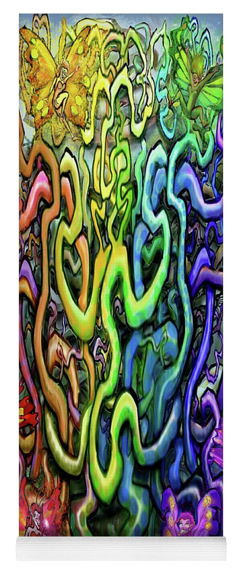 Magic Yoga Mat featuring the digital art Rooted in Magic by Kevin Middleton