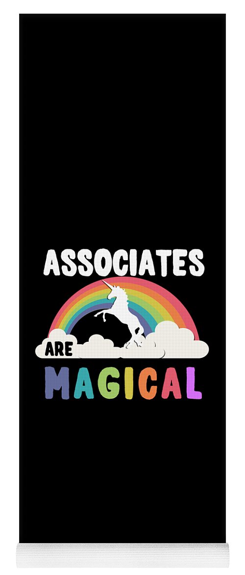 Funny Yoga Mat featuring the digital art Associates Are Magical by Flippin Sweet Gear