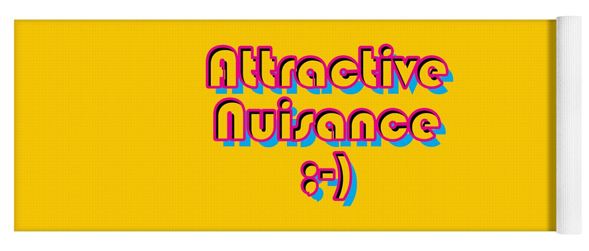 Graphic Design Yoga Mat featuring the digital art Attractive Nuisance - Typeface Design 1 by Christopher Lotito