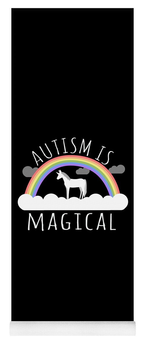 Funny Yoga Mat featuring the digital art Autism Is Magical by Flippin Sweet Gear