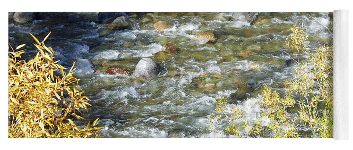 Yosemite Yoga Mat featuring the photograph Autumn At The Rapids by Eric Forster