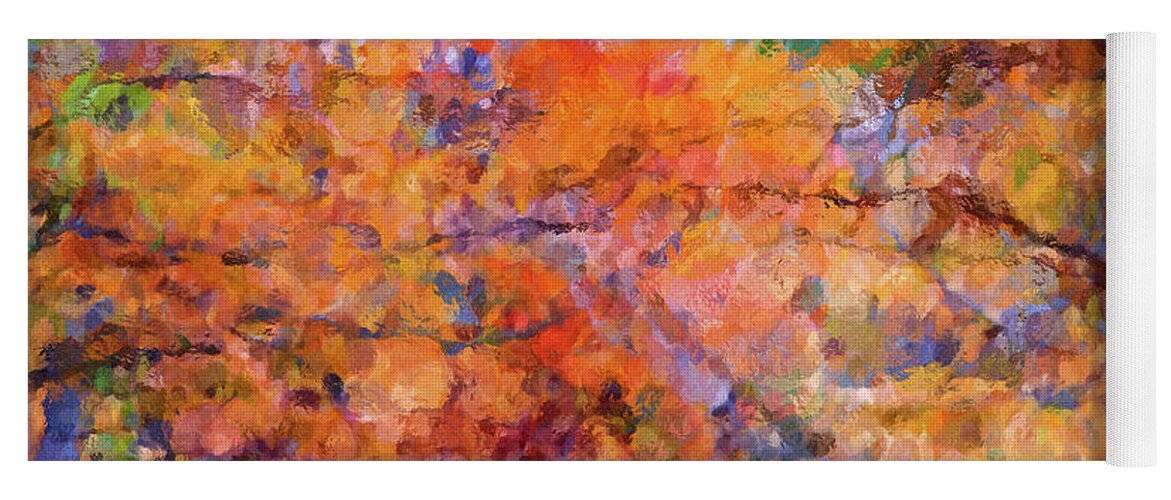 Foliage Yoga Mat featuring the photograph Autumn Foliage Abstract by Anita Pollak