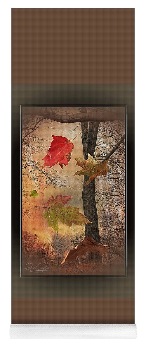 Leaves Yoga Mat featuring the photograph Autumn Free Fall by Rene Crystal