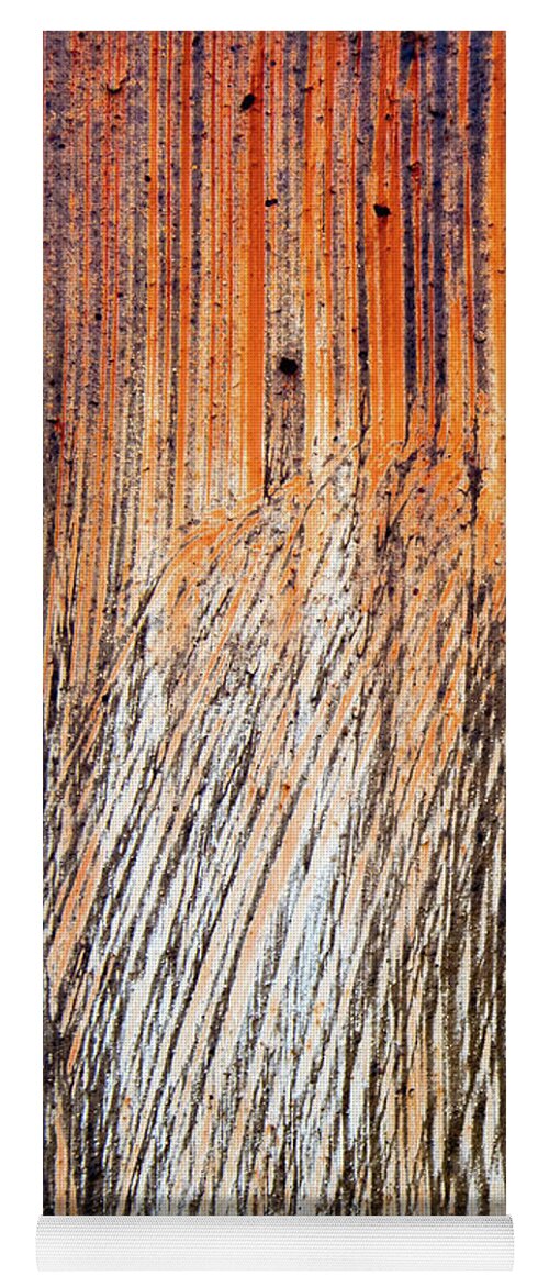 Raw Abstract Photography Yoga Mat featuring the photograph Autumn Harvest by Jani Freimann