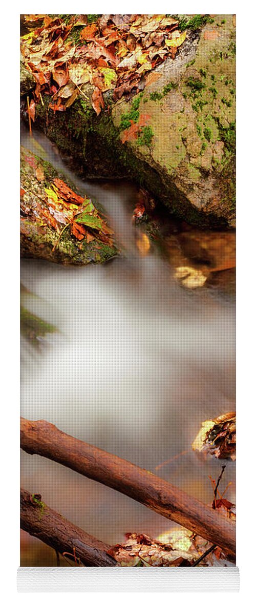 Fall Yoga Mat featuring the photograph Autumn Icy Waters fx by Dan Carmichael