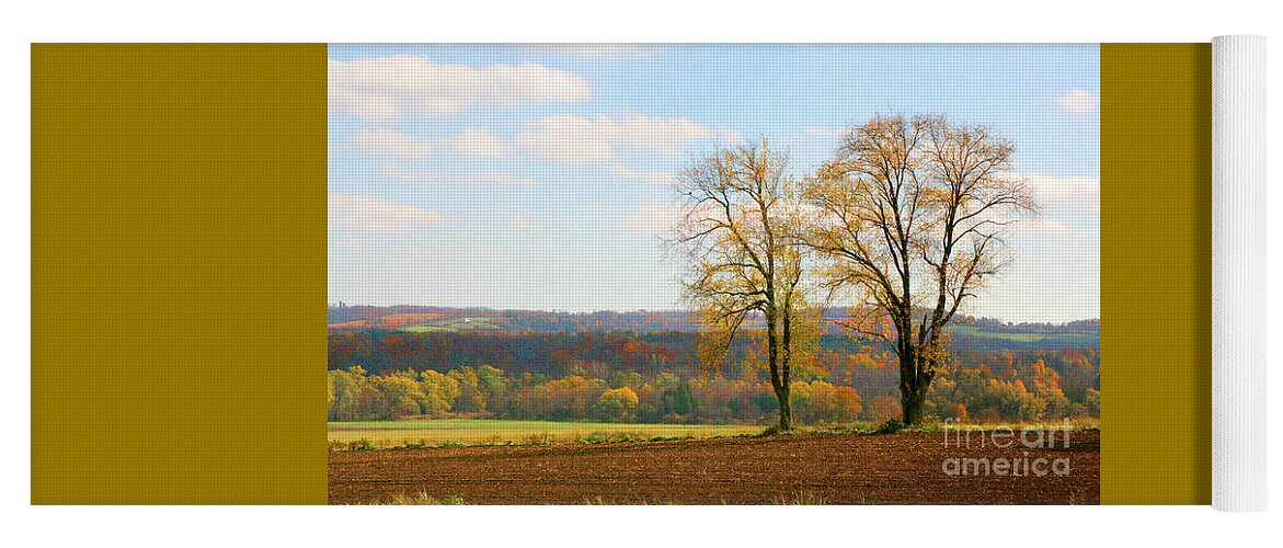 Nature Yoga Mat featuring the photograph Autumn in Central New York by Mariarosa Rockefeller
