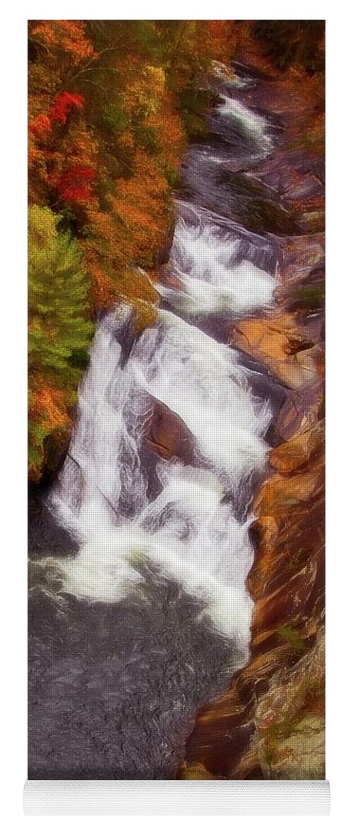 River Yoga Mat featuring the photograph Autumn in Tallulah Falls by Marjorie Whitley