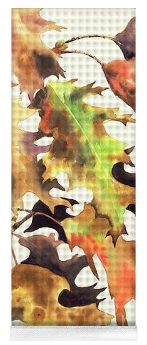 Autumn Yoga Mat featuring the painting Autumn Leaves by Albert Massimi