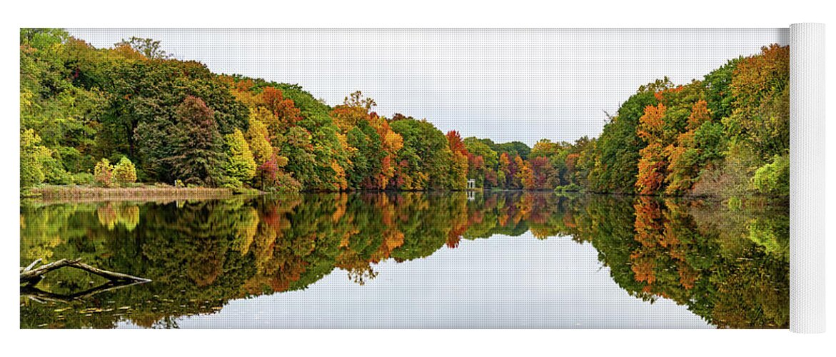 Autumn Yoga Mat featuring the photograph Autumn Panorama by Kevin Suttlehan
