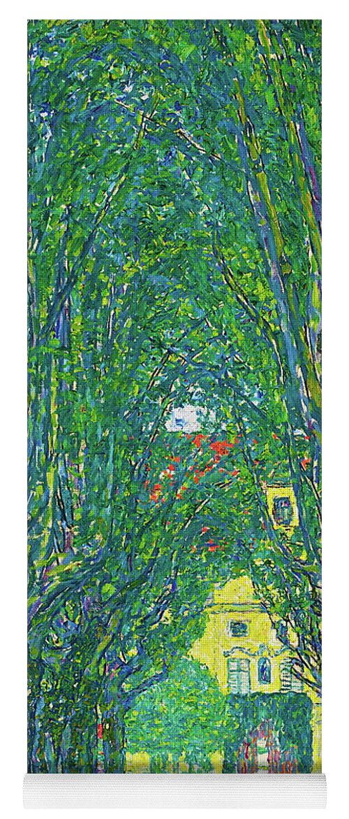 Avenue In The Park In Front Of Schloss Kammer Yoga Mat featuring the painting Avenue in the park in front of Schloss Kammer by Gustav Klimt