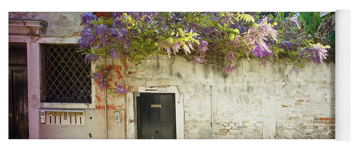 Fine Art Yoga Mat featuring the photograph B001889 - Wisteria in Venice by Marco Missiaja
