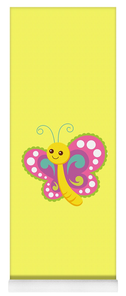 Butterfly Yoga Mat featuring the drawing Baby Butterfly by Nancy Ayanna Wyatt