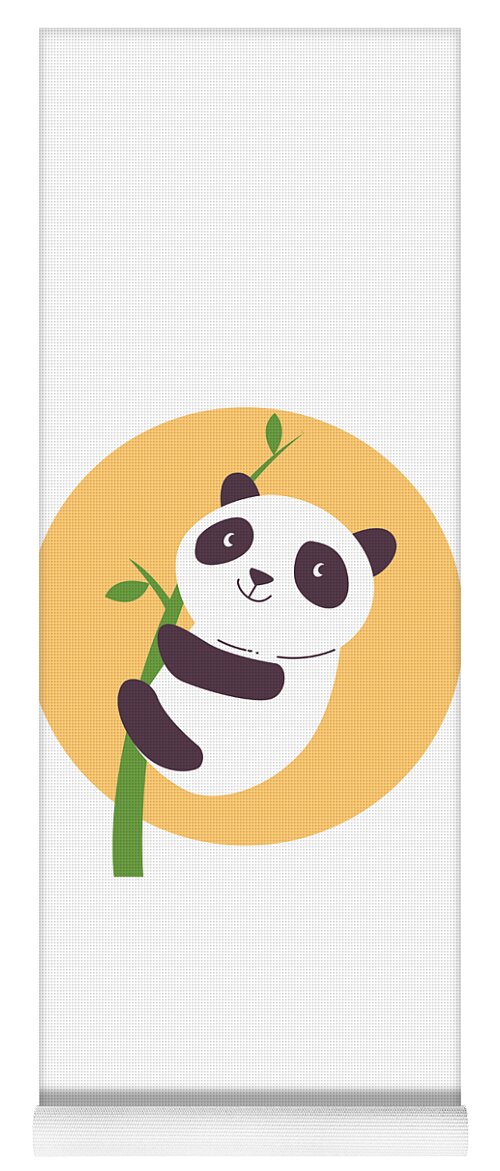 Adorable Yoga Mat featuring the digital art Baby Panda Hugging an Eucalyptus Plant by Jacob Zelazny