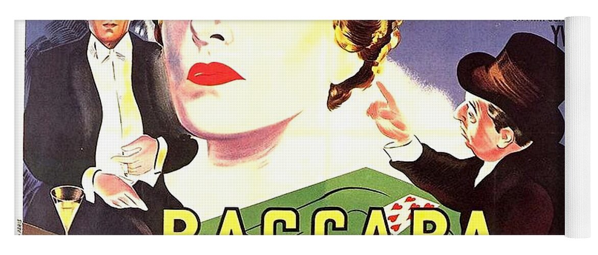 Synopsis Yoga Mat featuring the mixed media ''Baccara'', 1935 by Movie World Posters