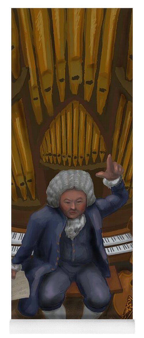 Bach Organ Music Yoga Mat featuring the digital art Bach Lecture by Don Morgan