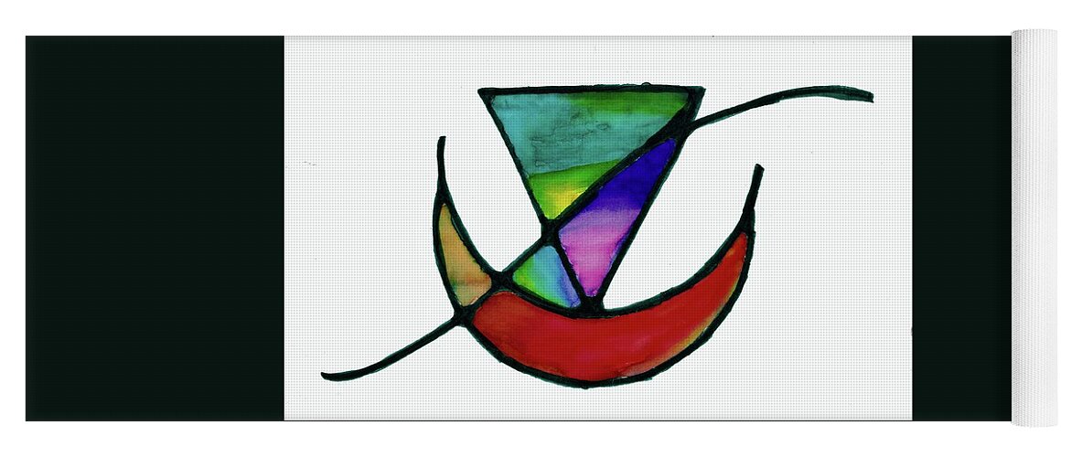Abstract Yoga Mat featuring the painting Balance by Della McGee