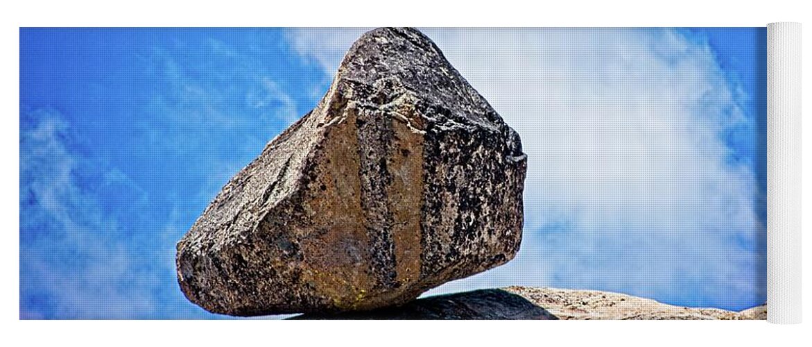 Stone Yoga Mat featuring the photograph Balancing Act by David Desautel
