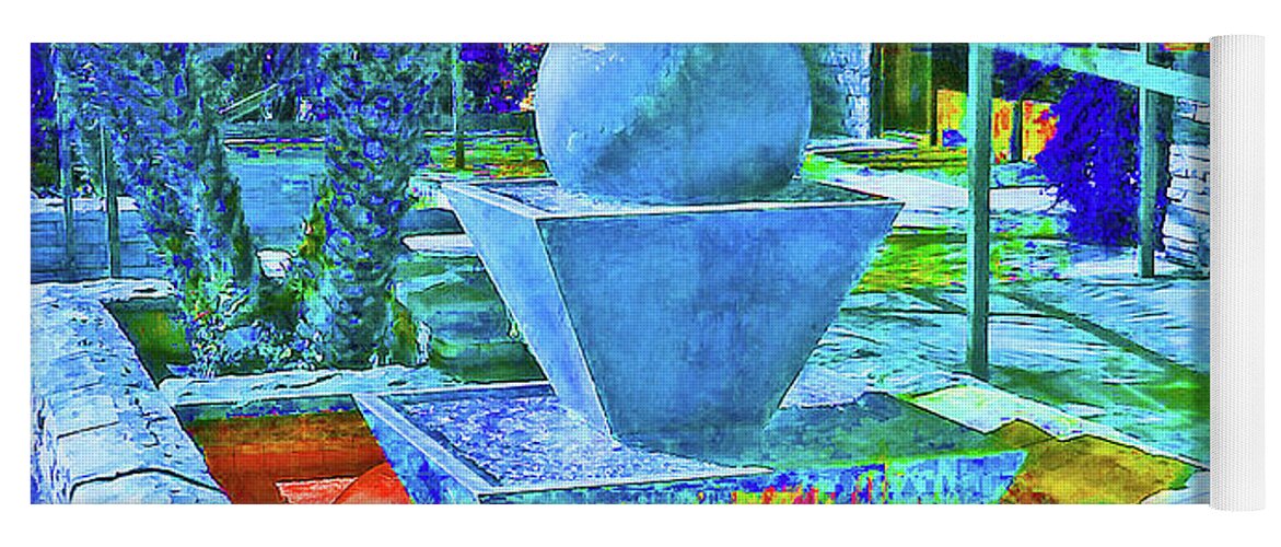 Landscape Yoga Mat featuring the photograph Ball Fountain by Andrew Lawrence