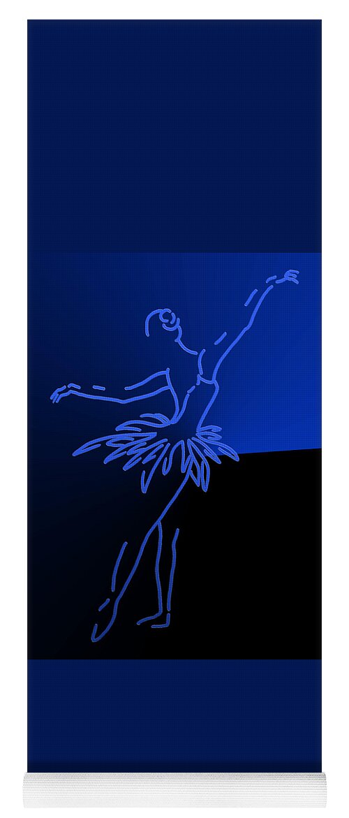 Cool Art Yoga Mat featuring the mixed media Ballerina Blues by Kelly Mills