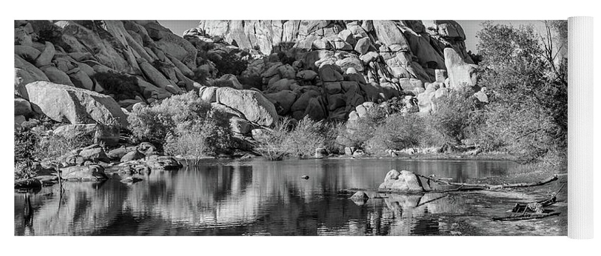 Joshua Tree National Park Yoga Mat featuring the photograph Barker Dam Reservoir by Robert Miller