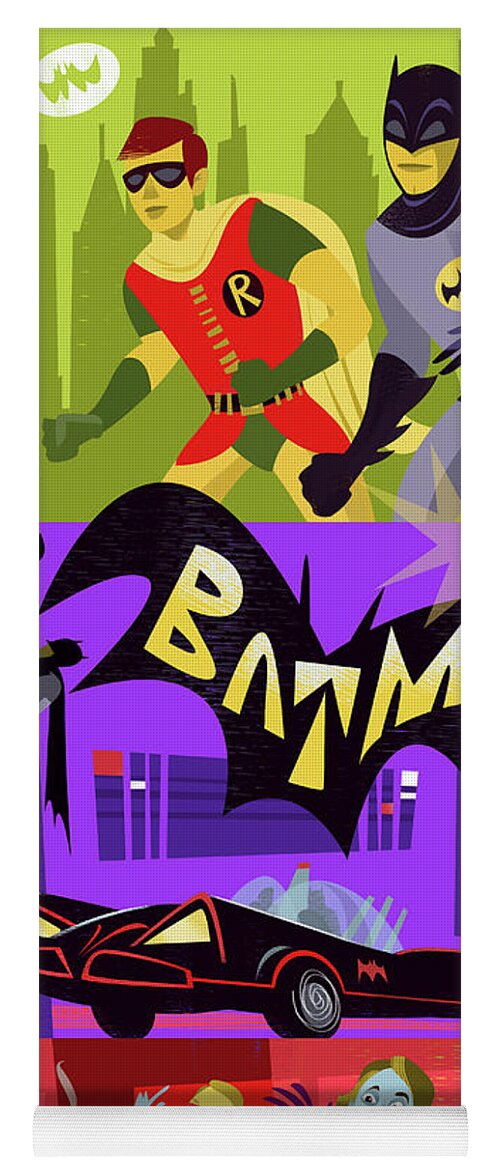 Batman Yoga Mat featuring the digital art Batman by Alan Bodner
