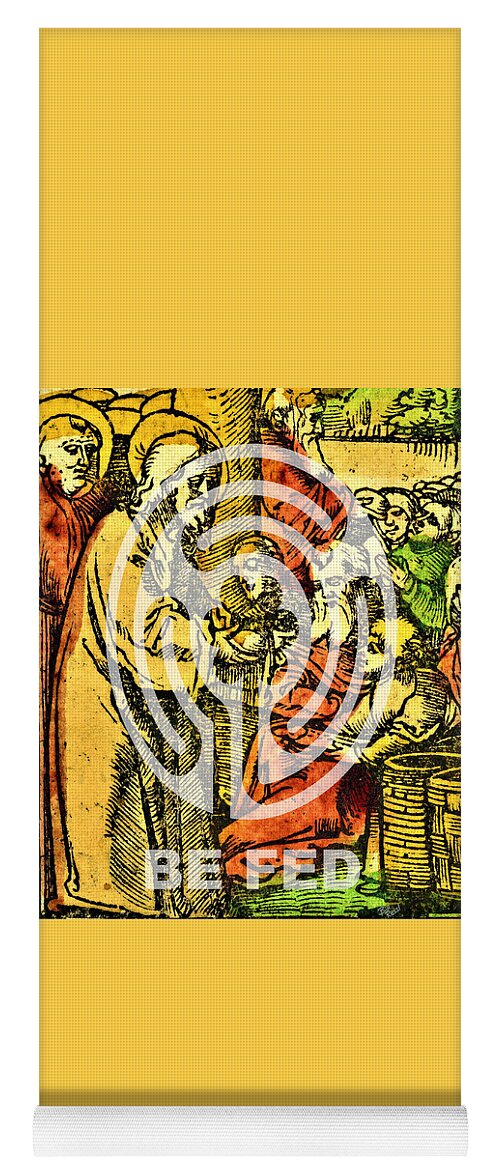 Labyrinth Yoga Mat featuring the digital art Be Fed Spiritually - Religious Art by Bill Ressl