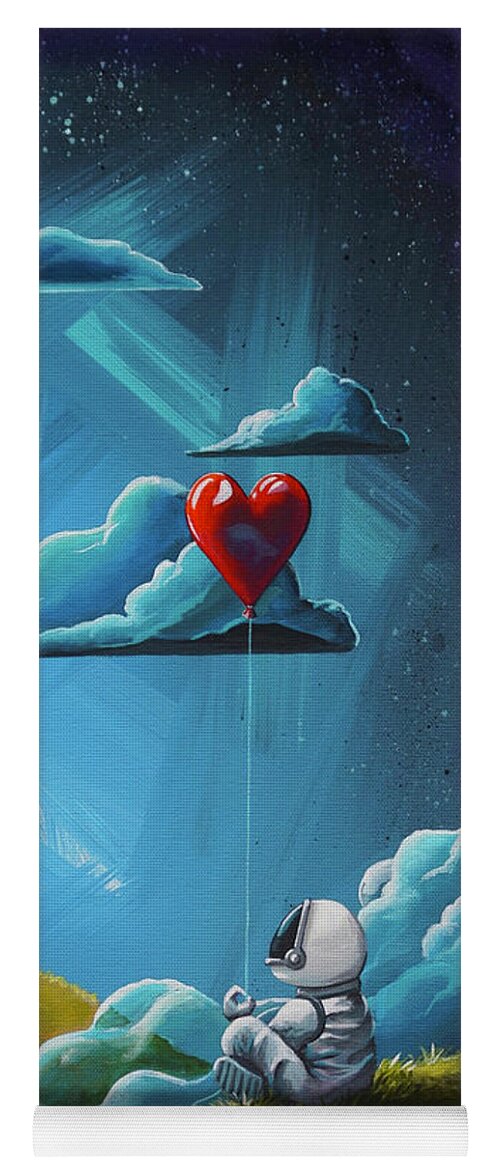 Space Yoga Mat featuring the painting Be Still My Heart by Cindy Thornton