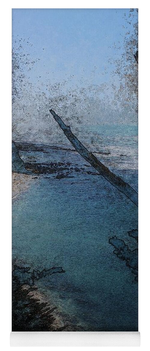 Beach Yoga Mat featuring the photograph Beach and Trees by Katherine Erickson