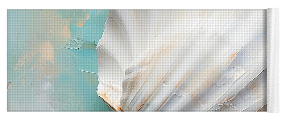 Seashell Yoga Mat featuring the painting Beach Memories Art - Coastline Artwork by Lourry Legarde