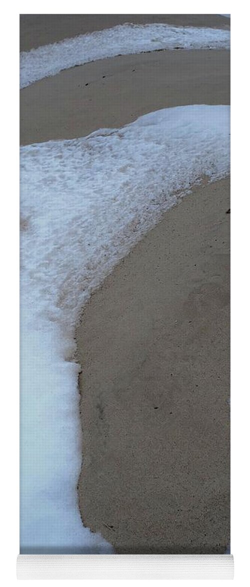 Sand Yoga Mat featuring the photograph Beach Sand and Ice by Randy Pollard